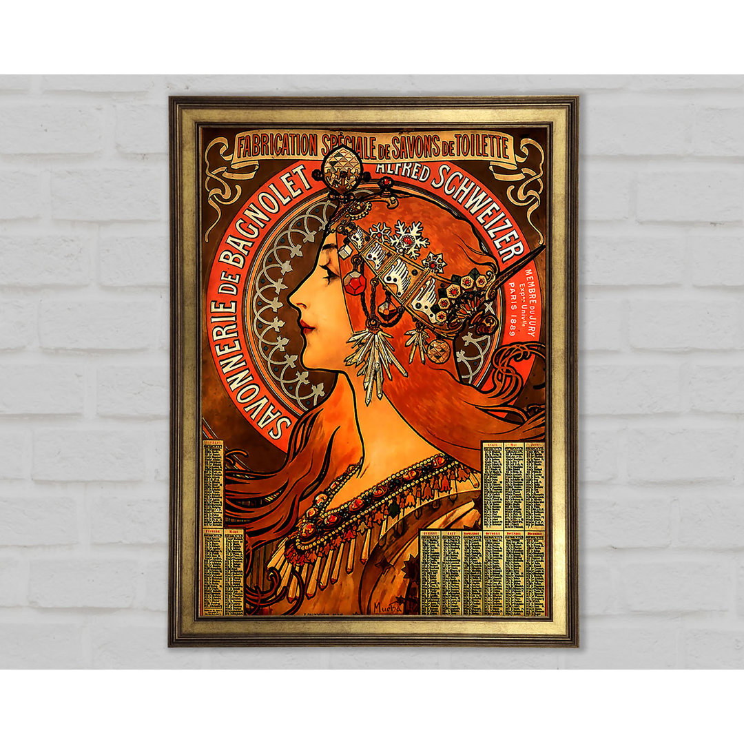 Gerahmtes Poster von Alphonse Mucha