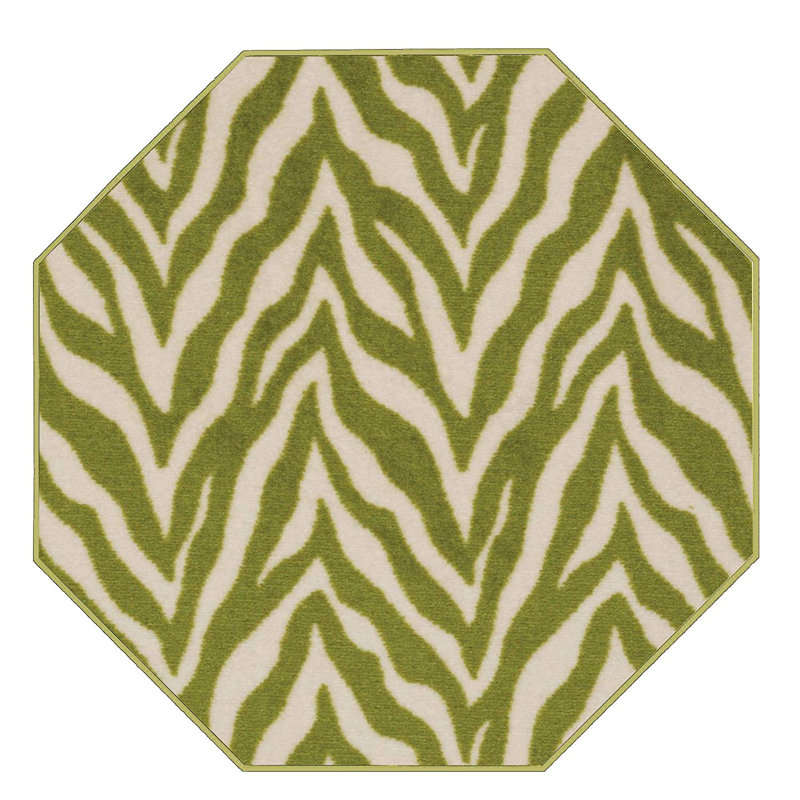 Tapis à motif animalier - Nomade zébré, Octogone 8 pi