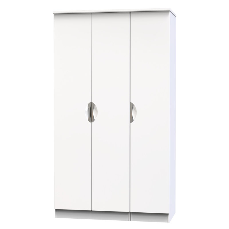 Bhodhini Manufactured Wood Wardrobe, Gloss/White