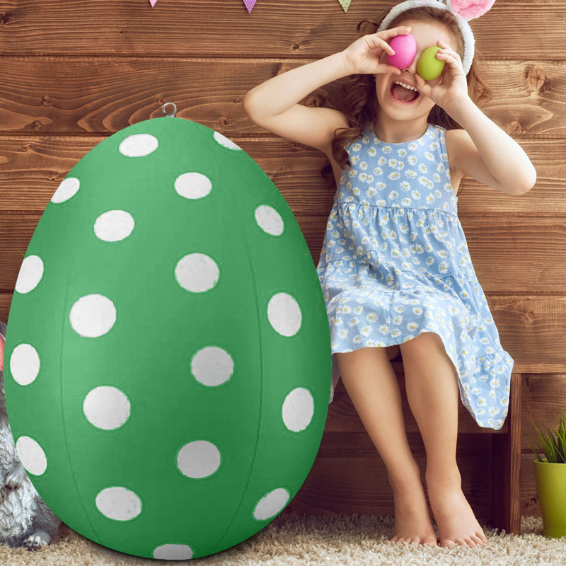 Œufs de Pâques gonflables, jouets de décoration extérieure pour enfants, œufs colorés, œufs de Pâques gonflables pour jardin, fête de jardin, 1 pièce