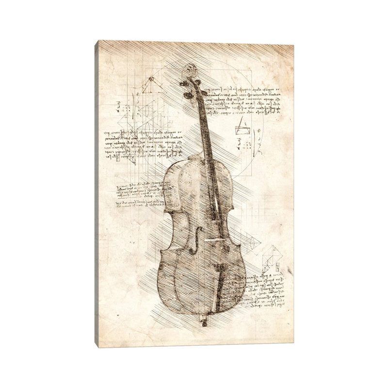 Cello by Cornel Vlad - Wrapped Canvas Print, 101.6 cm H x 66.04 cm W x 1.91 cm D