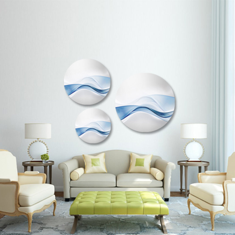 Crest Print, 46" H x 46" W x 2.5" D, Acrylic