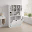 Aspasios Two-Compartment Tilt-Out Dirty Laundry Basket Tall Bathroom Cabinet with 2 Adjustable Shelves-797314393