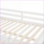 Lit mezzanine double en bois avec bureau Tablettes - blanc, aucun sommier requis pour les chambres compactes-1637975573