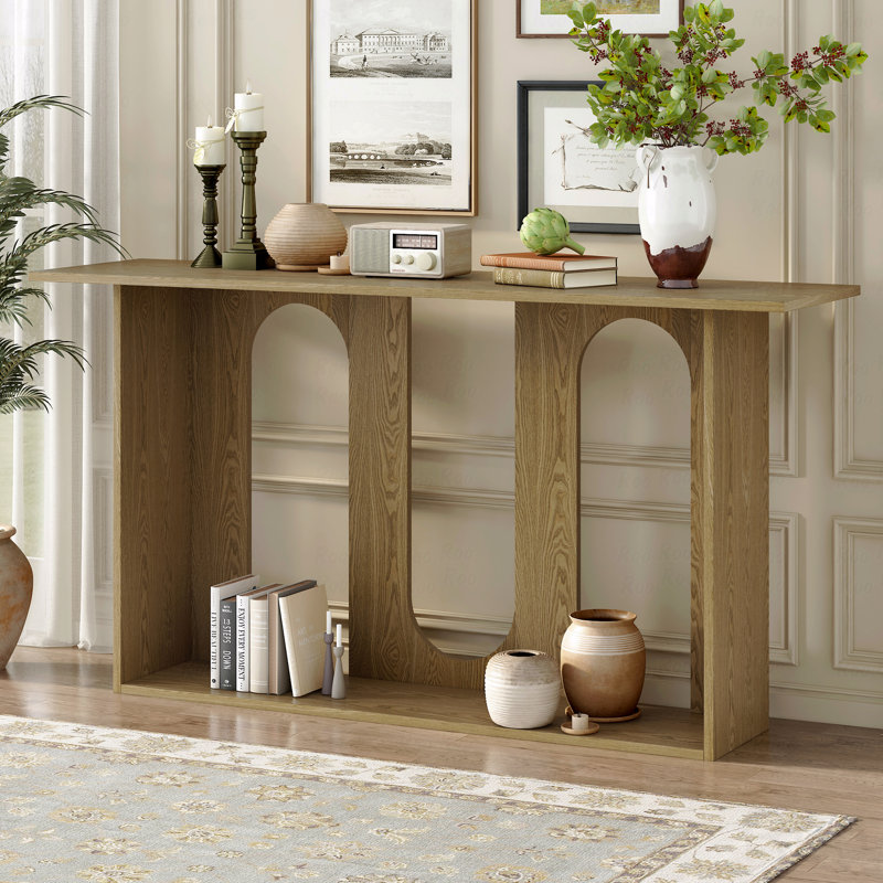 Console moderne avec placage en frêne, Natural