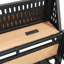 Structure de lit mezzanine avec tablettes de rangement et panneau perforé, lit mezzanine en métal avec ports USB et lumières à DEL, sécuritaire et robuste-131128784-131128781