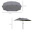 Icarus 4.4m x 2.6m Rectangular Traditional Parasol-1412801716