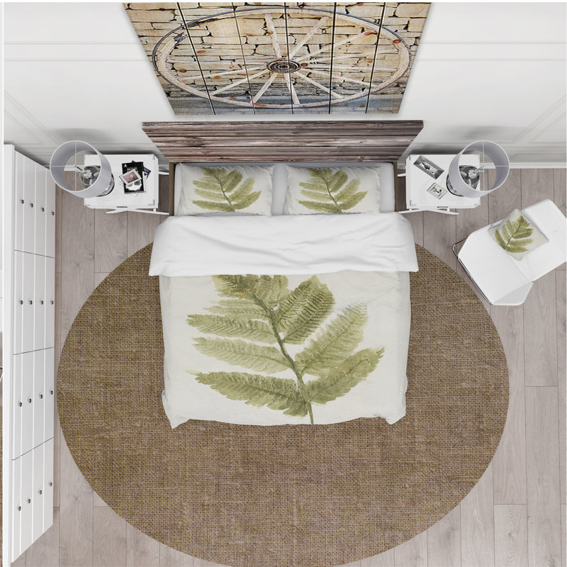 Simple Forest IV - Ensemble de housse de couette Farmhouse - Microfibre de polyester