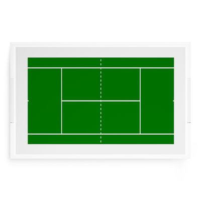 Plateau de tennis rectangulaire en acrylique