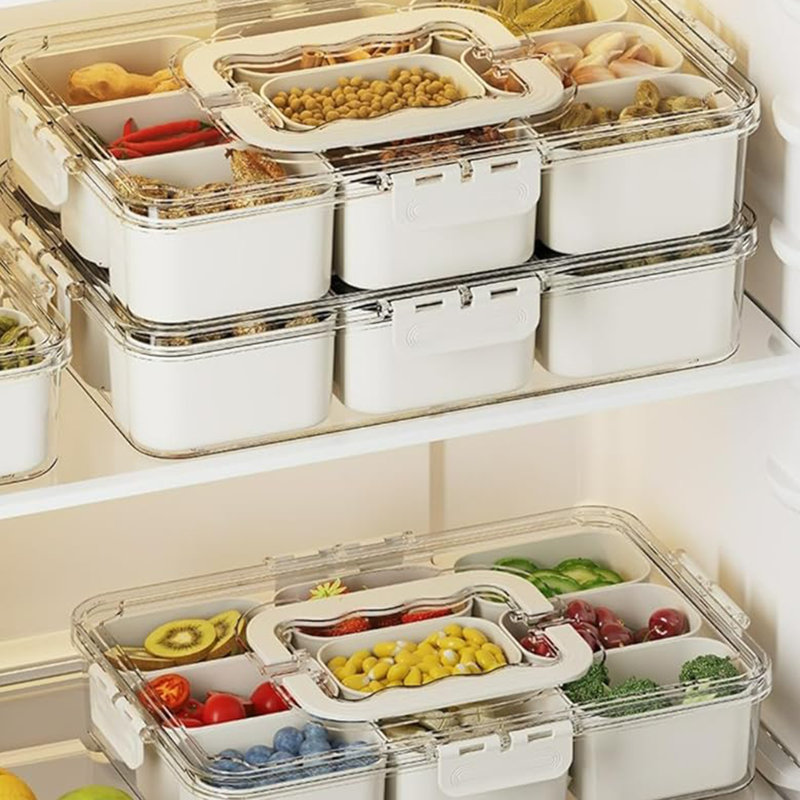 Boîte à collation divisée à 9 compartiments pour casse-croûte