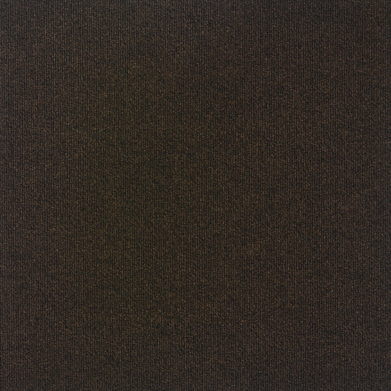 Carreau de tapis auto-adhésif 24 po x 24 po intérieur / extérieur en polyester (paquet de 15) (60 pieds carrés / boîte), Moka