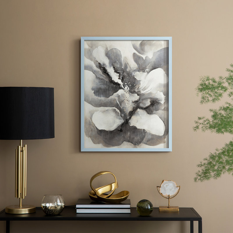 Reproduction encadrée subtile glamour - bois massif, H 30 po x l 24 po, Bleu