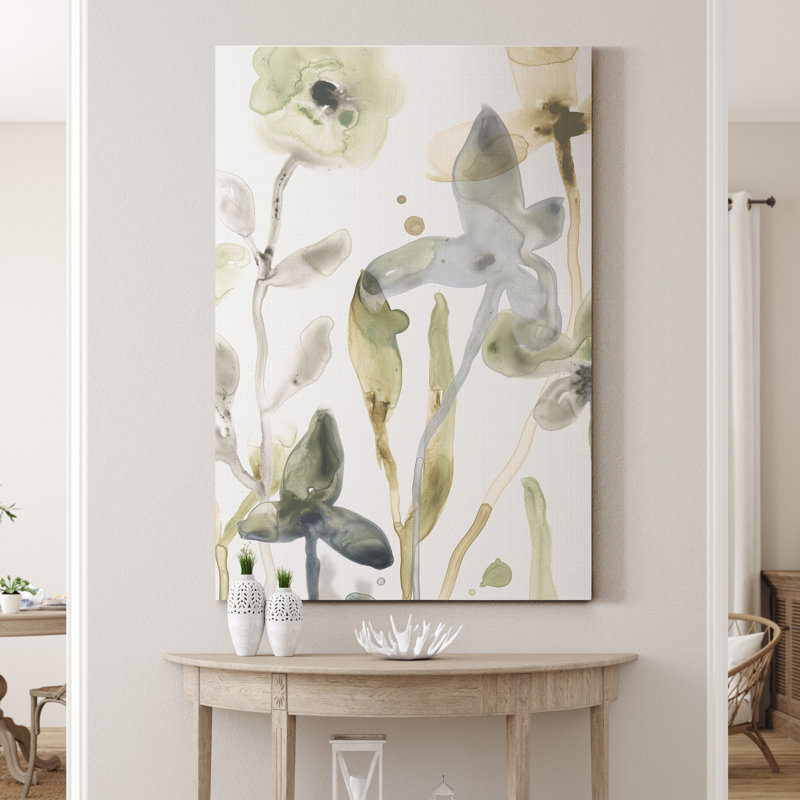 « Stone Moss tiges III », reproduction d’art sur toile tendue, H 12 po x l 8 po x P 1 po