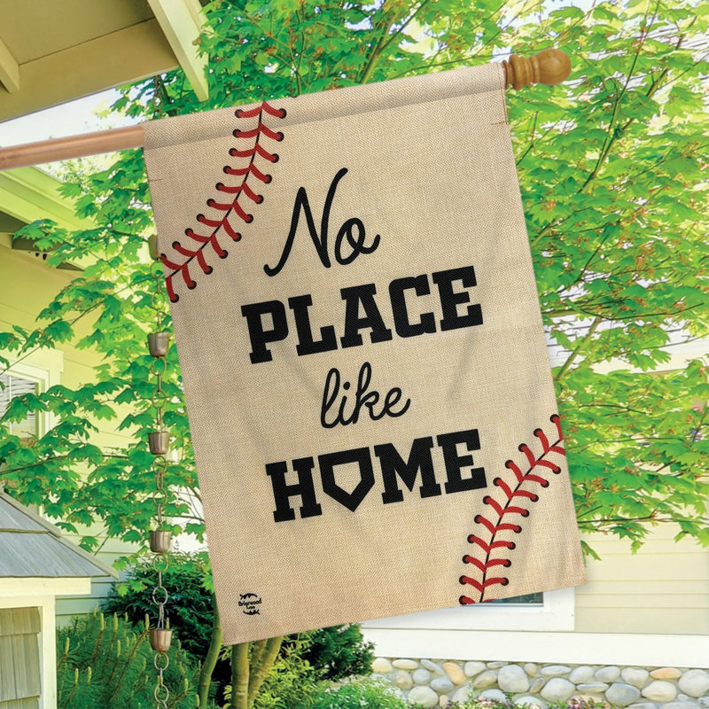 Drapeau de maison en toile de jute No Place Like Home