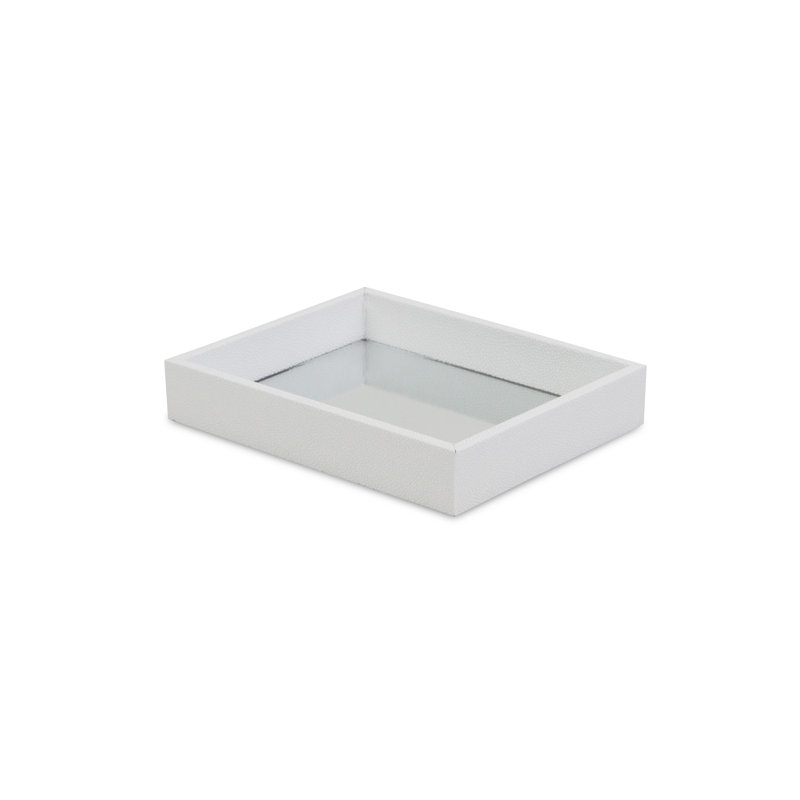 Solid Wood Decorative Tray, White