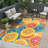 SUNSHINE Floral Outdoor Area Rug Yellow/Red/Blue-83453894
