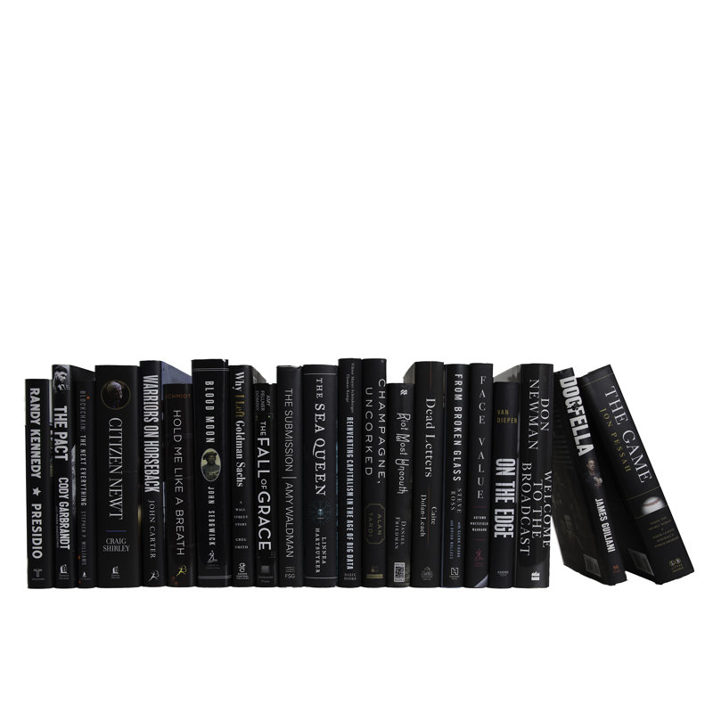 Livres décoratifs - Livres cravate noire - Livres noirs au pied