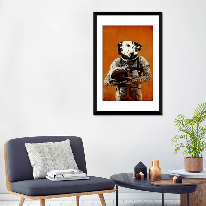 Reproduction d'art graphique sur toile «échec n'est pas une option», Papier avec cadre noir, Blanc