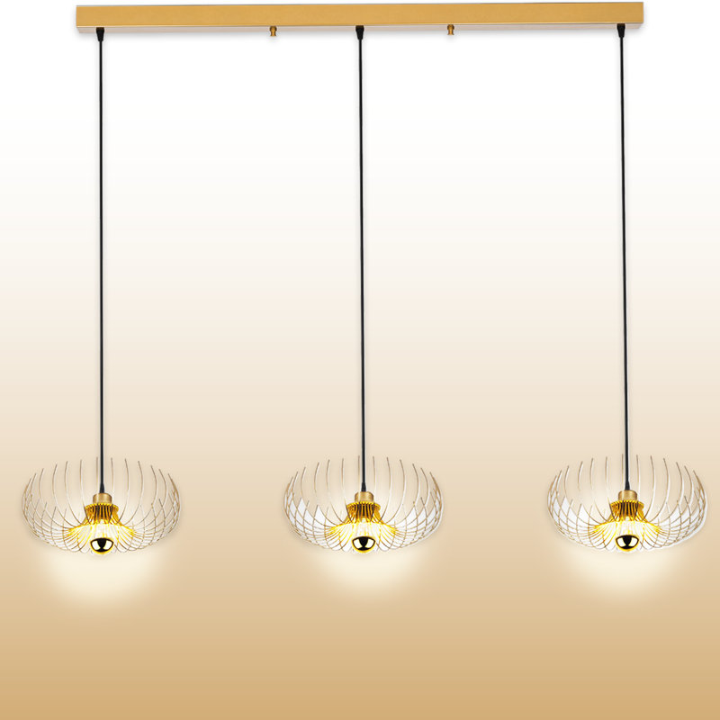 Adjustable Height 3 Lights Metal Body Spider Kitchen Island Pendant