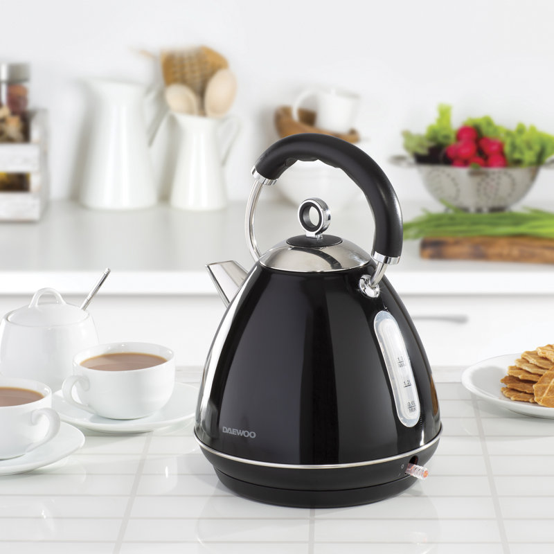 Daewoo KENSINGTON 1.5L Electric Tea Kettle, Black