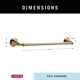 Linden™ 18 in. Wall Mount Towel Bar Bath Hardware Accessory