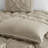 Elegant Taupe Bedding Set, Polyester Tufted Design For King Bed