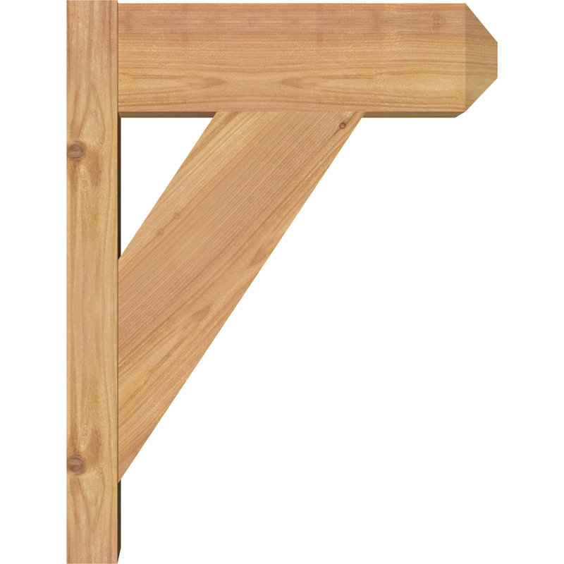 Artisan traditionnel en bois rustique, Cèdre rouge de l'Ouest l 5 1/2 po (lisse), P 14 po x H 18 po