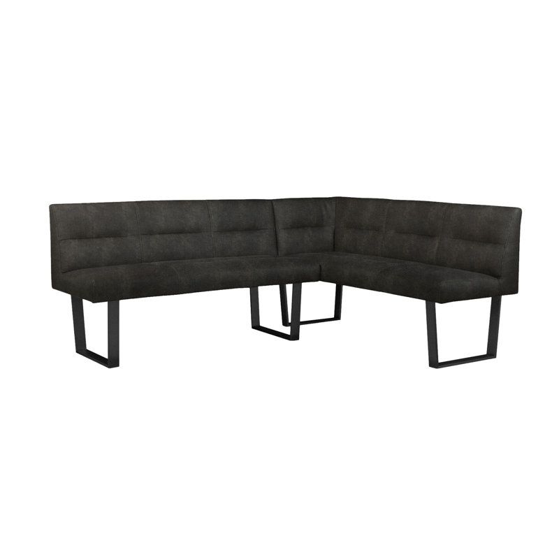 Willems Upholstered Bench, Dark Gray