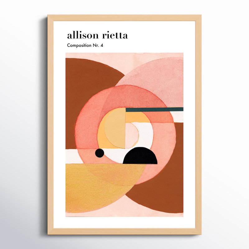Composition Nr. 4 Print by Allison Rietta, 30" H x 21" W x 1.25"D, Maple Framed