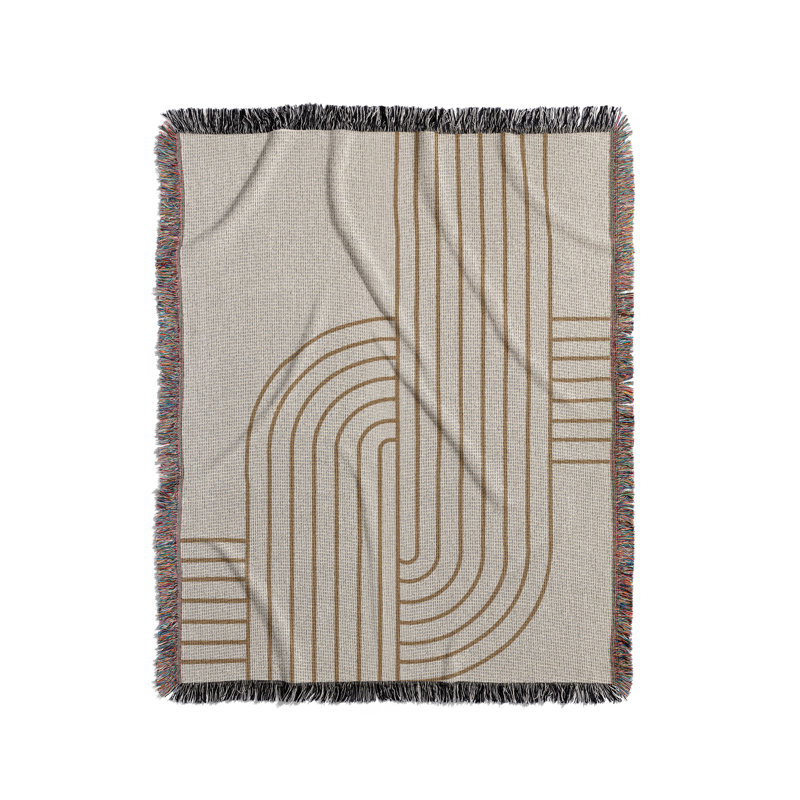 Jeté en mélange de coton Eko, Beige, L 60 po x l 50 po