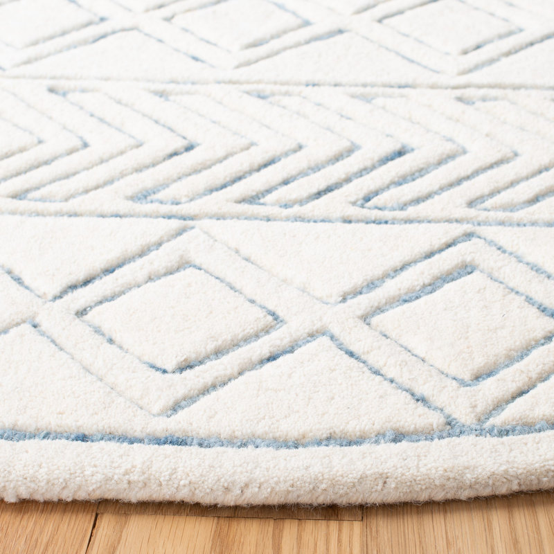 Emest Hand Tufted New Zealand Wool Southwestern Rug, Round 6'