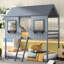 Twin Over Bunk Bed In Grey - Built With Materials Solid Wood Guardrail '