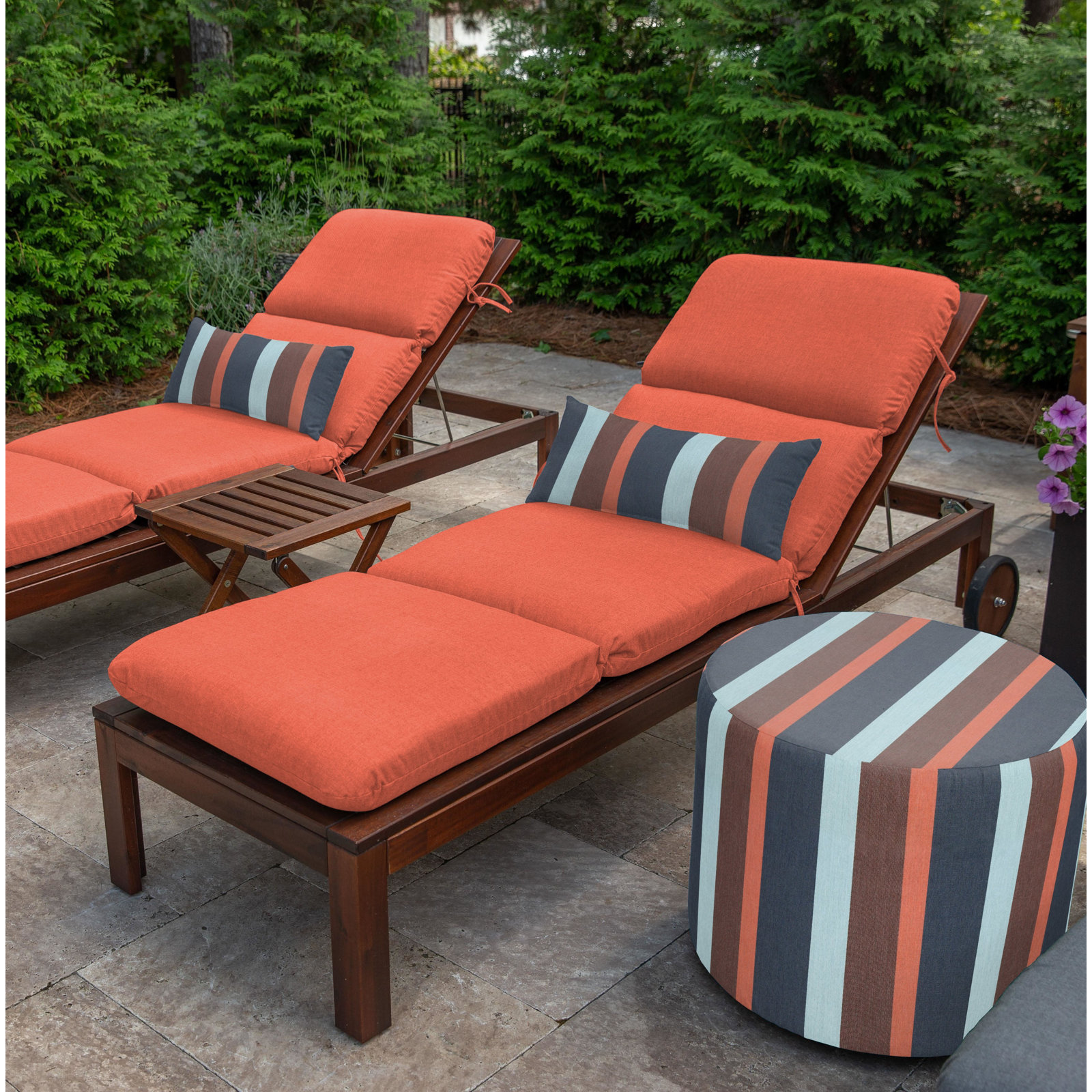 Marlowe Sunbrella® 1-Piece Outdoor Chaise Cushion, Canvas Melon Sunbrella® Canvas