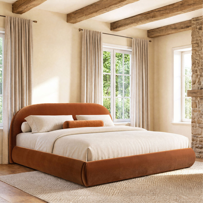 Lit plateforme tapissier Archie Puffy