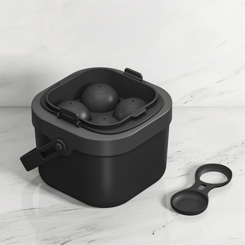 Ensemble de 8 grands cubes de glace à whisky ronds de 2 pouces, moule en silicone réutilisable pour cocktails et spiritueux - cadeau parfait pour les (boss) qui ont tout,