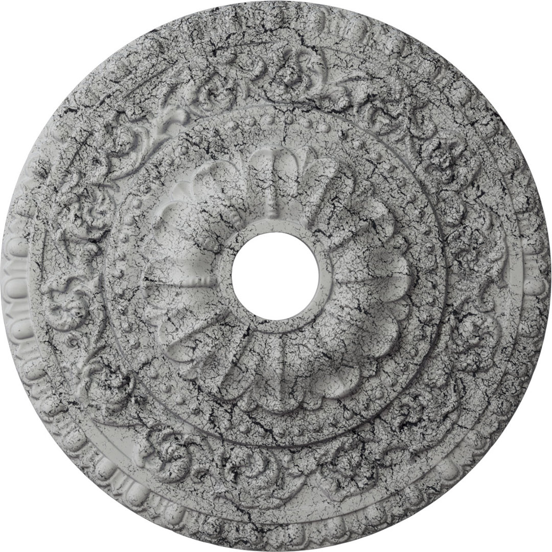 Endurathane Vaduz Ceiling Medallion, 23 1/2"OD x 3 1/2"ID x 2 1/8"P (Fits Canopies up to 3 1/2") Ekena Millwork 