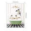 «Penguins in Green Bathaign Checker Floor» par Amy Peterson, reproduction d'art sur toile encadrée