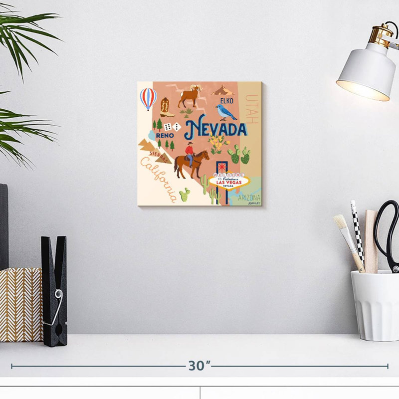Cartes Aliaz State - Attraits du Nevada, H 10 po x l 10 po