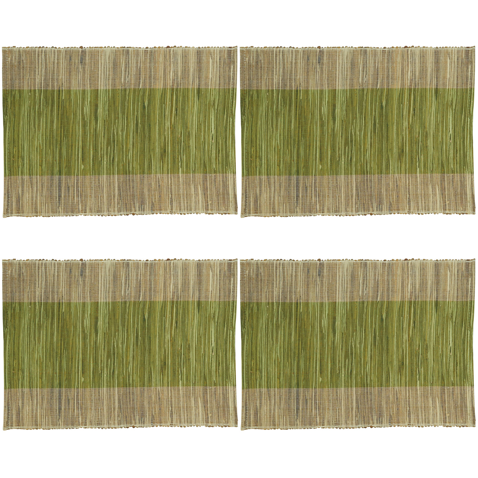 Shimmering Design 4 Piece Placemat Set, Green