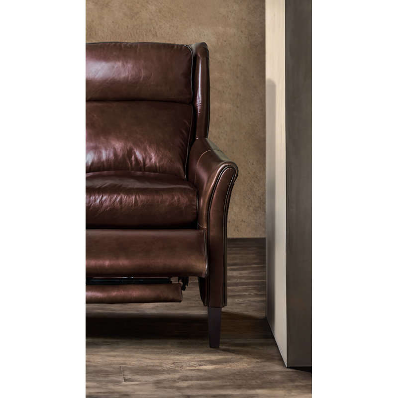 Fauteuil inclinable en cuir RC, Rouge