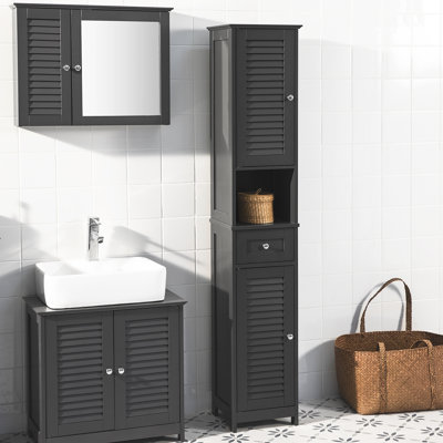 Goggin Bathroom Skinny Linen Storage Cabinet
