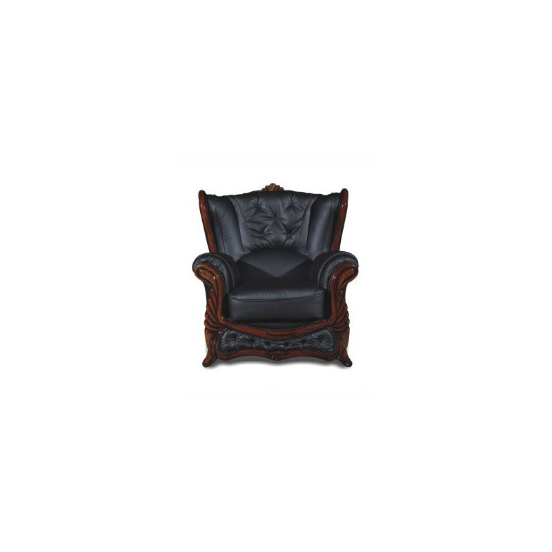 Click Faux Leather Armchair, Black