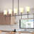 5-light Fabric Kitchen Island Chandelier