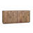 74" Brown Solid Wood 4-Door Media Credenza_Sideboard