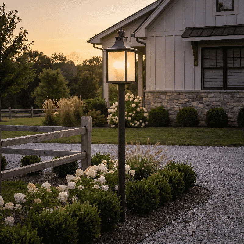 Monte Grande 3-Light Outdoor Post Lantern in English Bronze, English Bronze