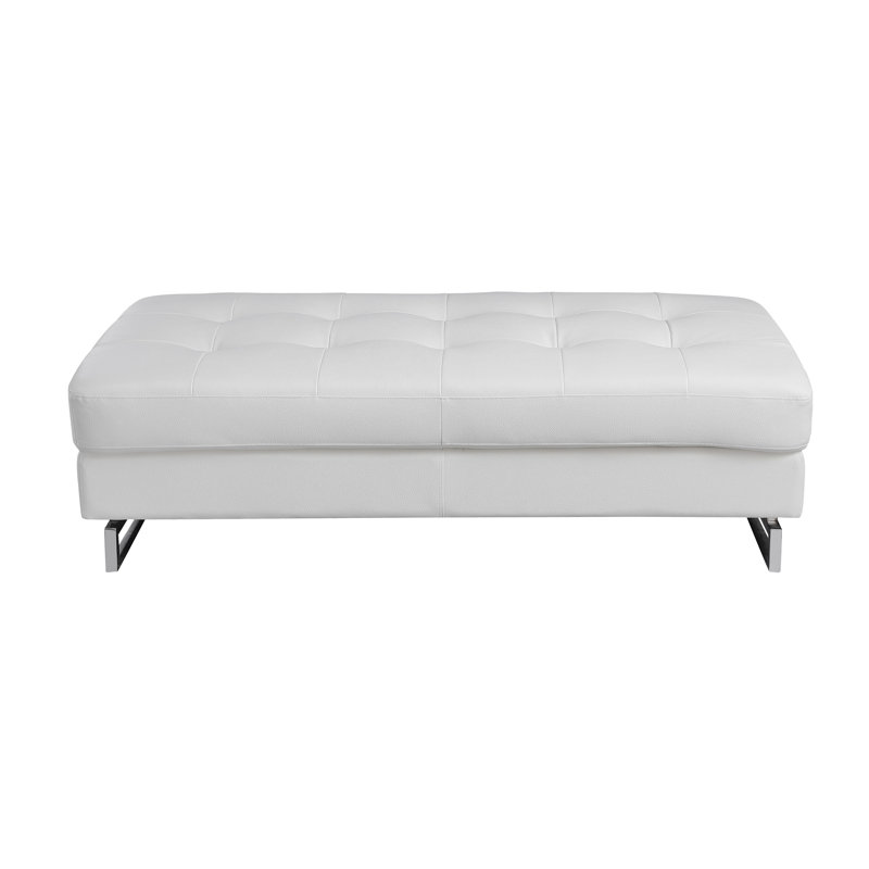 Repose-pieds en cuir véritable Global United
