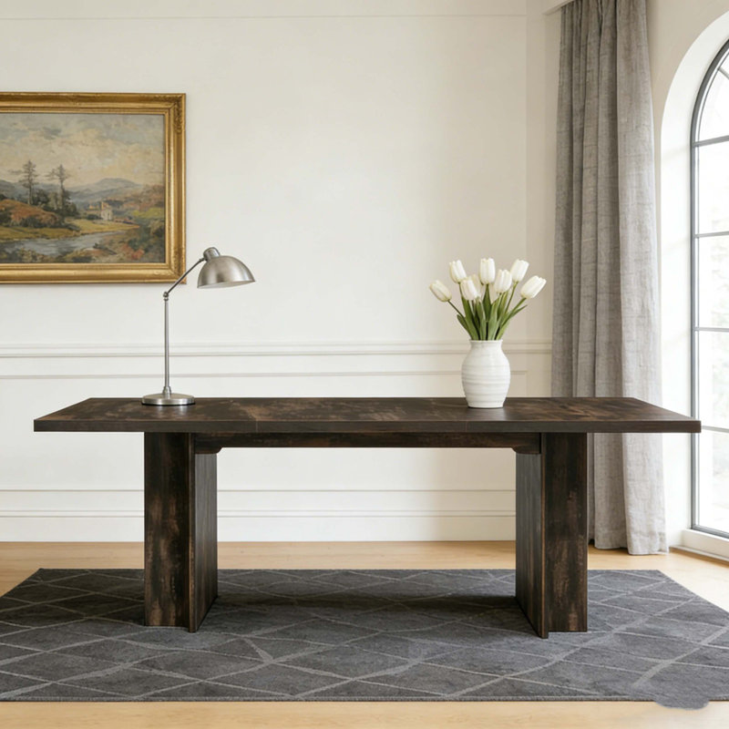 Grand bureau d'ordinateur avec rangement, Noir