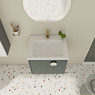 Ensemble de meuble-lavabo simple 23,80 po avec plateau en céramique