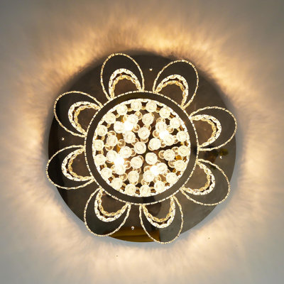 Glam Dimmable Led Crystal Chandelier