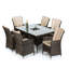 Reimer 6 Seat Rectangular Rattan Dining Set - with Ice Bucket-37851760